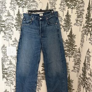 Citizens Of Humanity Blue Wide Leg Flare Jeans